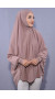 5 XL Peçeli Hijab Açık Vizon