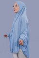 5XL Peçeli Hijab Bebe Mavisi