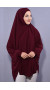5 XL Peçeli Hijab Bordo