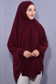5XL Peçeli Hijab Bordo