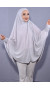 5 XL Peçeli Hijab Gümüş Gri