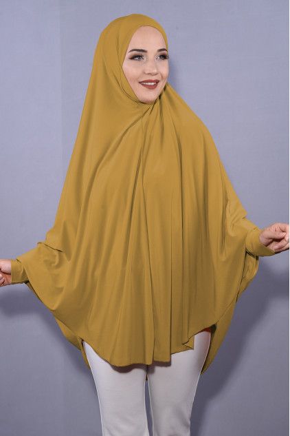 5 XL Peçeli Hijab Hardal Sarısı
