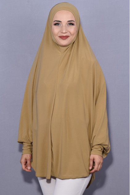 5 XL Peçeli Hijab Karamel