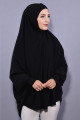 5XL Peçeli Hijab Siyah