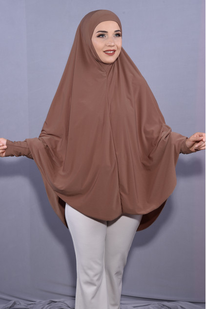 5XL Peçeli Hijab Taba