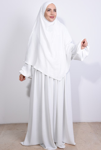 Elbise ve Sufle Aerobin Takım Beyaz