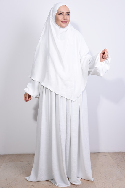 Elbise ve Sufle Aerobin Takım Beyaz