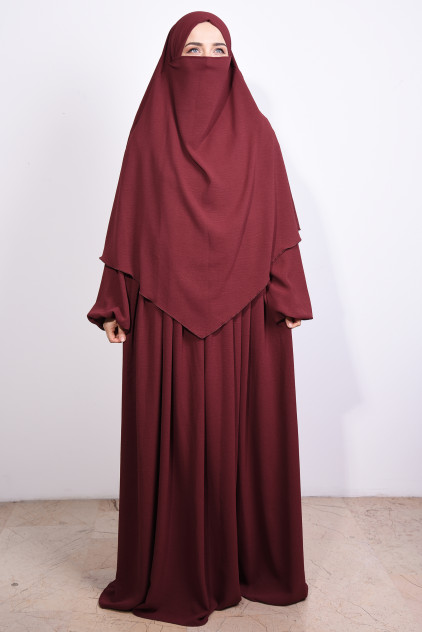 Elbise ve Sufle Takım Aerobin kumaş Bordo