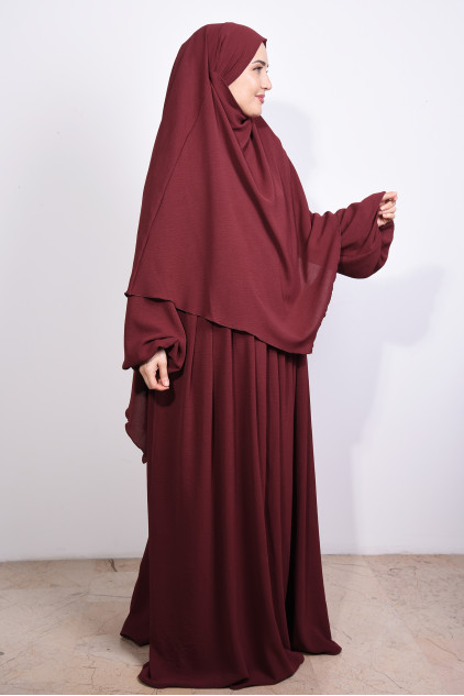 Elbise ve Sufle Takım Aerobin kumaş Bordo