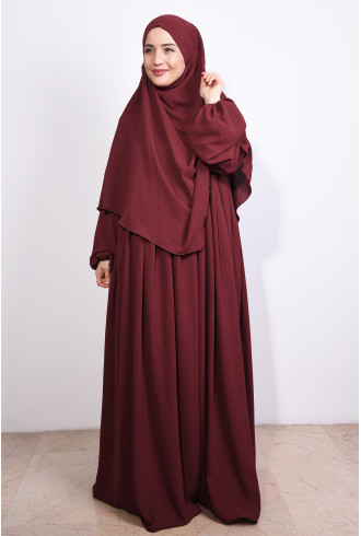 Elbise ve Sufle Takım Aerobin kumaş Bordo