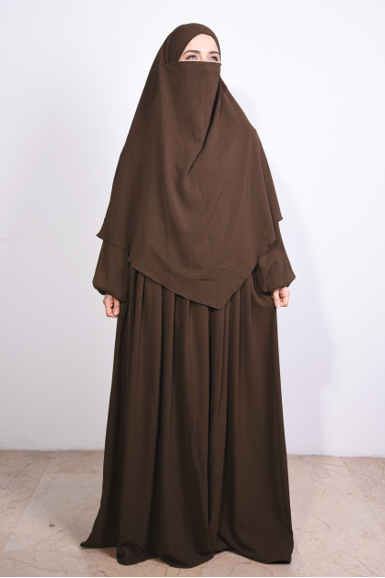 Elbise ve Sufle Aerobin Takım Kahverengi