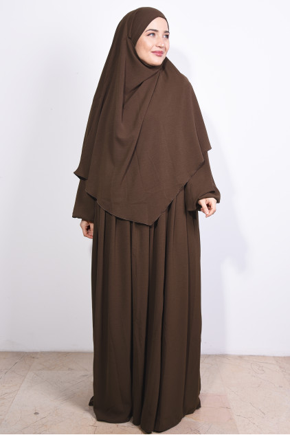 Elbise ve Sufle Aerobin Takım Kahverengi