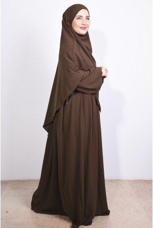 Elbise ve Sufle Aerobin Takım Kahverengi