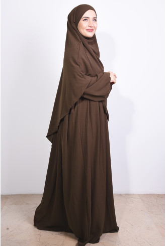 Elbise ve Sufle Aerobin Takım Kahverengi