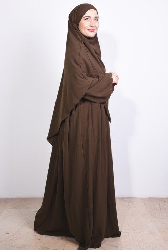 Elbise ve Sufle Aerobin Takım Kahverengi