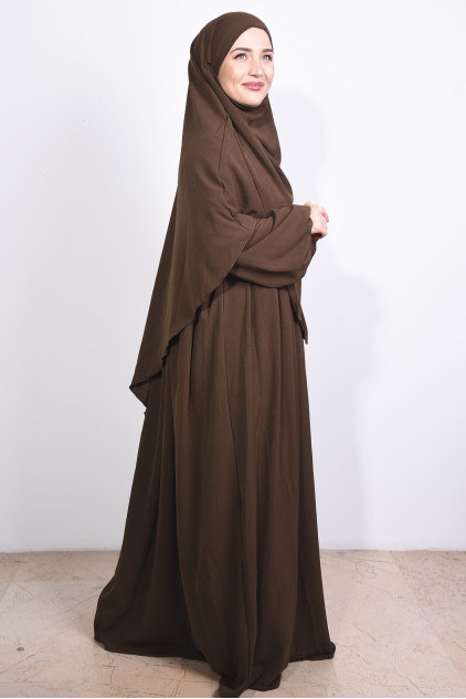 Elbise ve Sufle Aerobin Takım Kahverengi