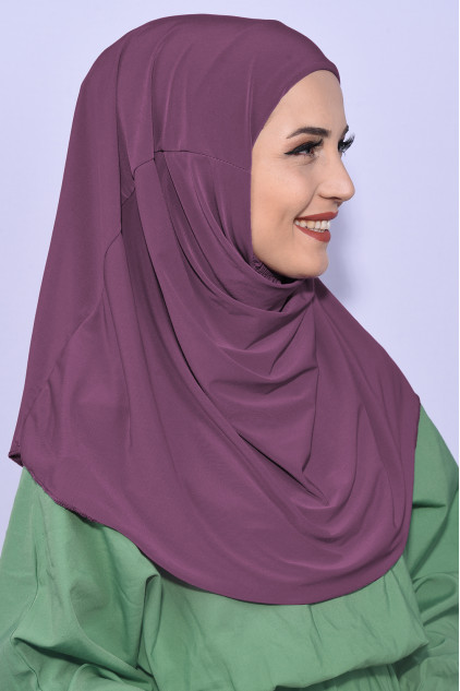 Boneli Pratik Hijab Koyu Gül Kurusu