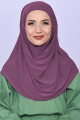 Boneli Pratik Hijab Koyu Gül Kurusu