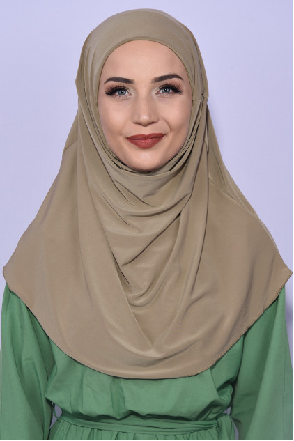 Boneli Pratik Hijab Taş Rengi Boneli Pratik Hijab Taş Rengi