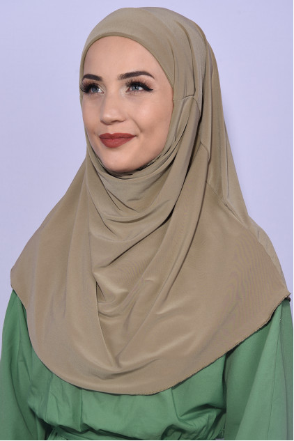 Boneli Pratik Hijab Taş Rengi Boneli Pratik Hijab Taş Rengi
