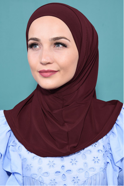 Pratik Boneli Hijab Bordo