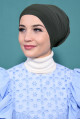Pratik Boneli Hijab Haki Yeşili