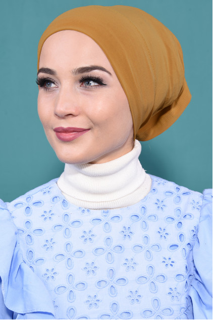 Pratik Boneli Hijab Hardal Sarısı Pratik Boneli Hijab Hardal Sarısı