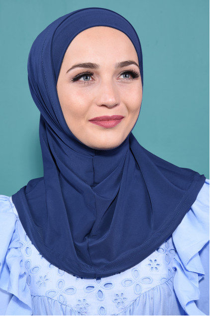 Pratik Boneli Hijab İndigo Pratik Boneli Hijab İndigo