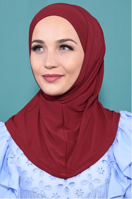 Pratik Boneli Hijab Kırmızı Pratik Boneli Hijab Kırmızı