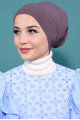 Pratik Boneli Hijab Koyu Gül Kurusu
