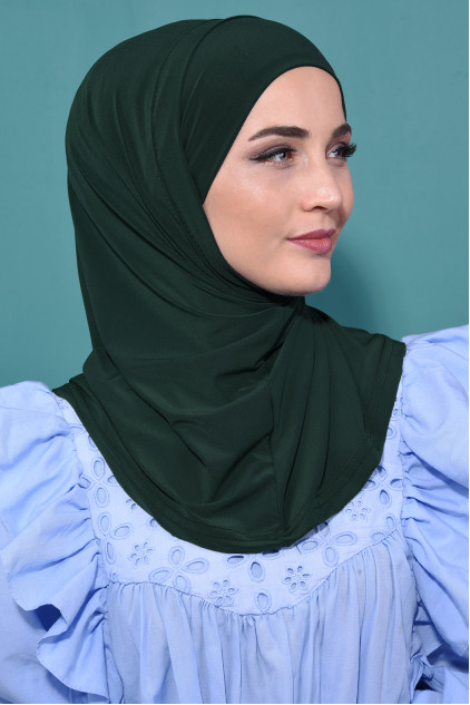 Pratik Boneli Hijab Zümrüt Yeşili
