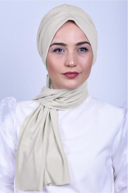 Büzgülü Bağlamalı Bone Bej Büzgülü Bağlamalı Bone Bej