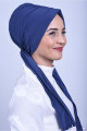 Büzgülü Bağlamalı Bone İndigo Büzgülü Bağlamalı Bone İndigo