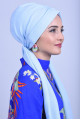 Büzgülü Bağlamalı Bone Bebe Mavisi Büzgülü Bağlamalı Bone Bebe Mavisi
