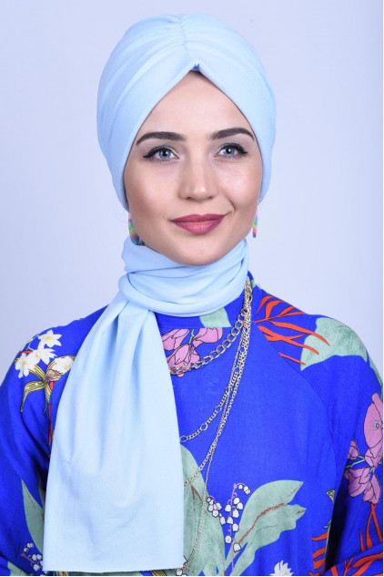 Büzgülü Bağlamalı Bone Bebe Mavisi Büzgülü Bağlamalı Bone Bebe Mavisi
