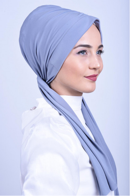 Büzgülü Bağlamalı Bone Gri Büzgülü Bağlamalı Bone Gri