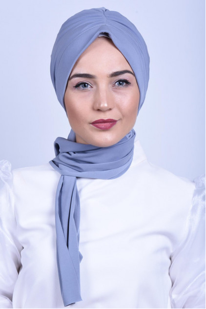 Büzgülü Bağlamalı Bone Gri Büzgülü Bağlamalı Bone Gri