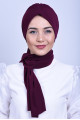 Büzgülü Bağlamalı Bone Mürdüm Büzgülü Bağlamalı Bone Mürdüm