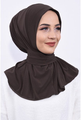 Çıtçıtlı Fular Şal Acı Kahve