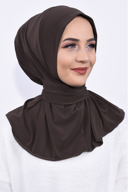 Çıtçıtlı Fular Şal Acı Kahve