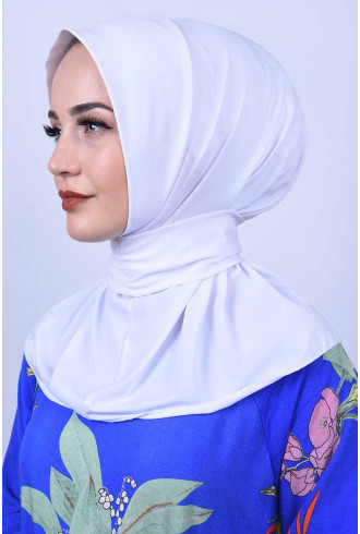 Çıtçıtlı Fular Şal Beyaz Çıtçıtlı Fular Şal Beyaz