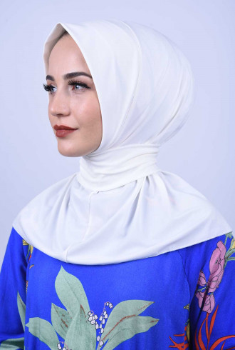 Çıtçıtlı Fular Şal Ekru