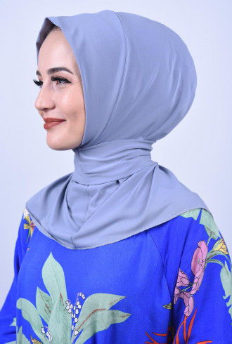 Çıtçıtlı Fular Şal Gri