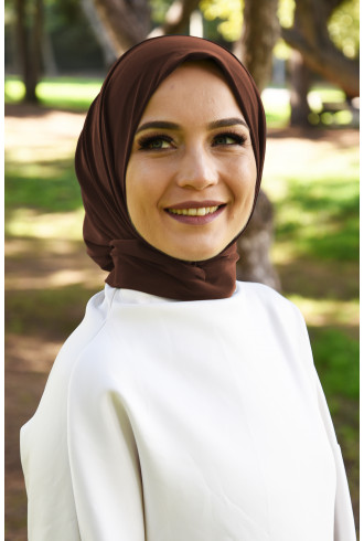 Çıtçıtlı Fular Şal Kahverengi