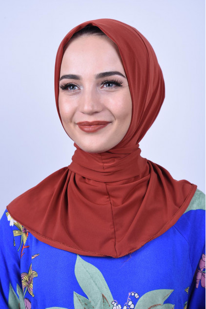 Çıtçıtlı Fular Şal Kiremit Çıtçıtlı Fular Şal Kiremit