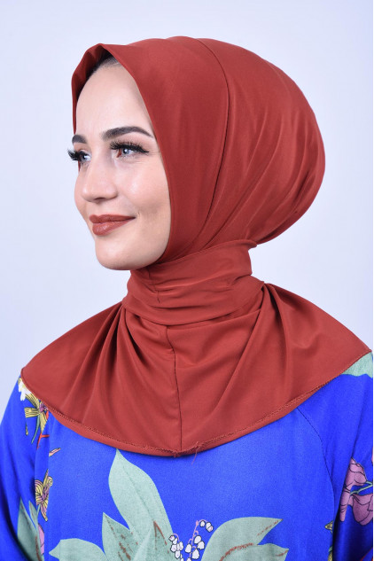 Çıtçıtlı Fular Şal Kiremit Çıtçıtlı Fular Şal Kiremit