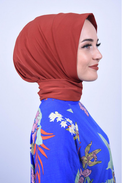 Çıtçıtlı Fular Şal Kiremit Çıtçıtlı Fular Şal Kiremit