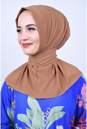 Çıtçıtlı Fular Şal Taba Çıtçıtlı Fular Şal Taba