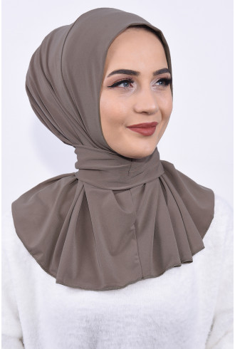 Çıtçıtlı Fular Şal Vizon