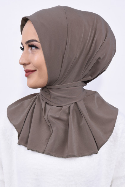 Çıtçıtlı Fular Şal Vizon Çıtçıtlı Fular Şal Vizon
